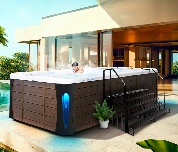 Calspas hot tub being used in a family setting - Strasbourg